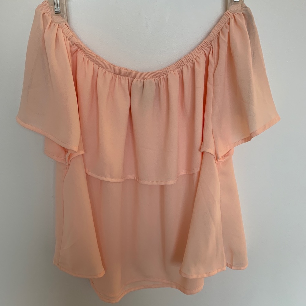 Off the shoulder ruffle top